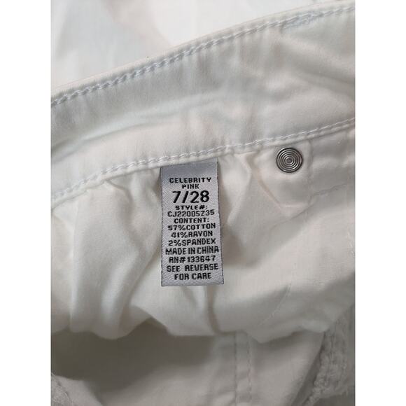 Celebrity Pink Jeans 7/28 White Womens Skinny Mid Rise Body Sculpt Staple‎ Denim - Picture 4 of 10